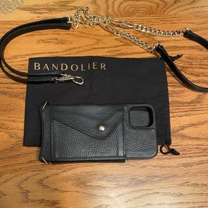 Bandolier iPhone 11 leather case w strap
